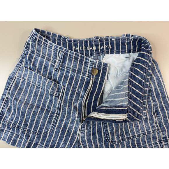 American Eagle Womens Striped Shorts 8 Hi Rise Western Rodeo Cowboy Retro Boho - Picture 5 of 9